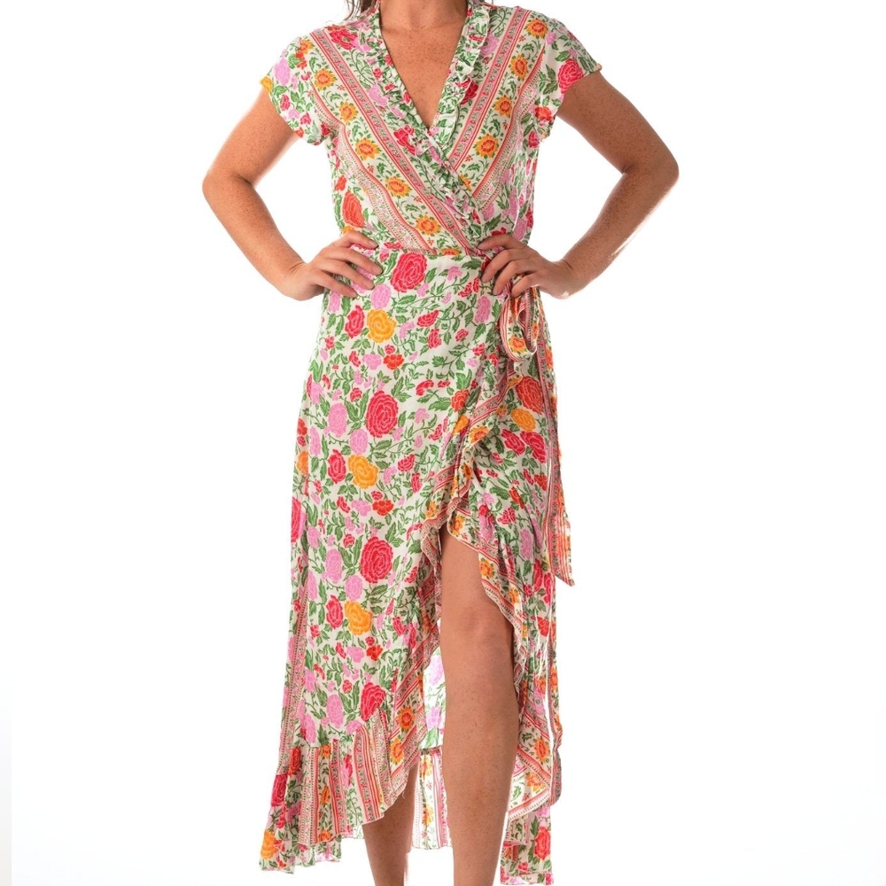 Walker & Wade Floral Wrap Mini Dress